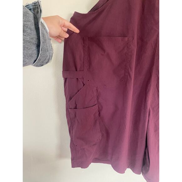 Duluth Trading Company Heirloom Overall Shorts 3X Purple-Red - Picture 5 of 6